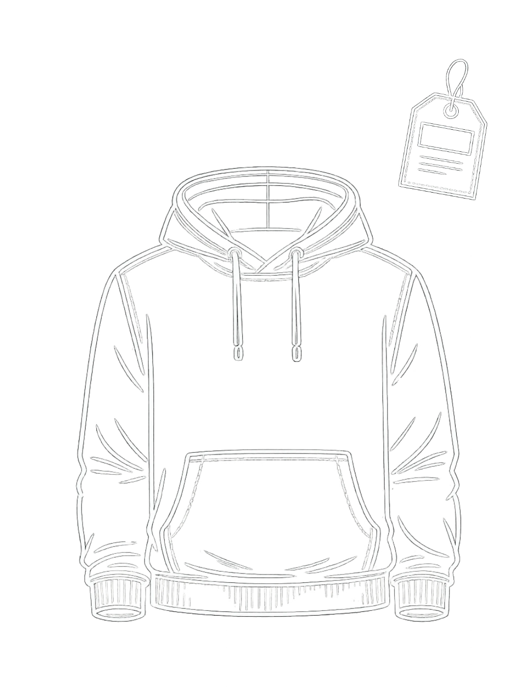 Custom hoodie vector sketcs for private label services